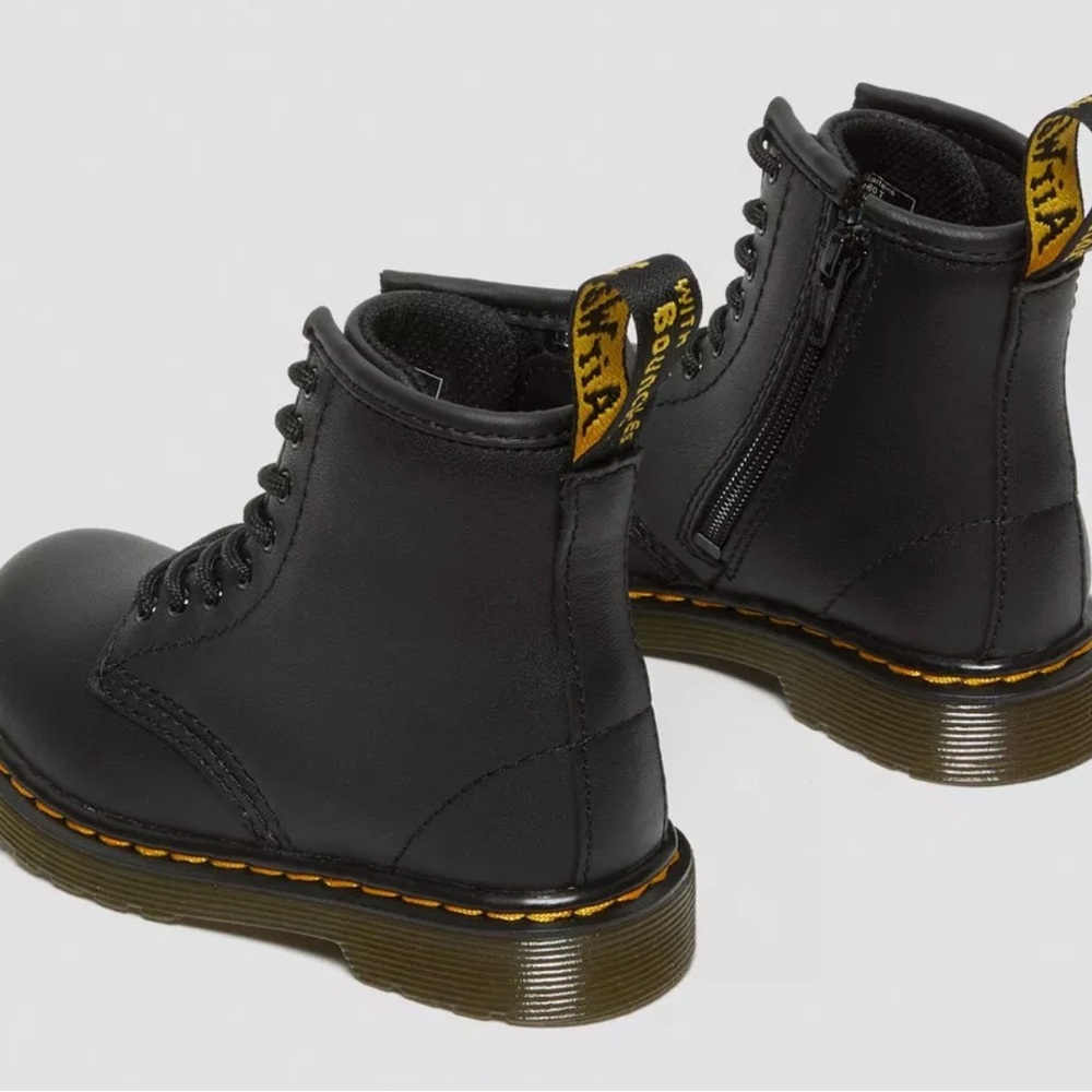 Dr. Martens Black Boots with Yellow Accents